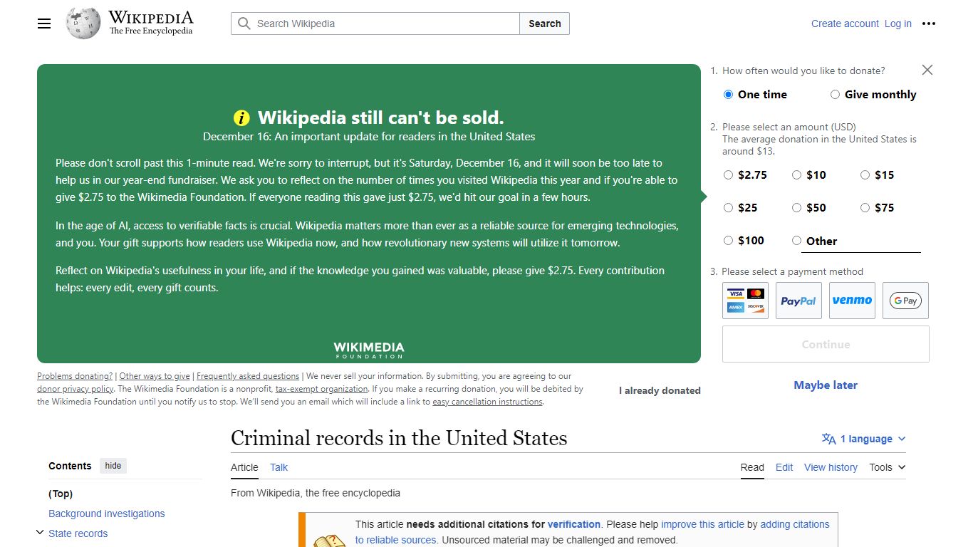 Criminal records in the United States - Wikipedia